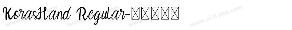KorasHand Regular字体转换